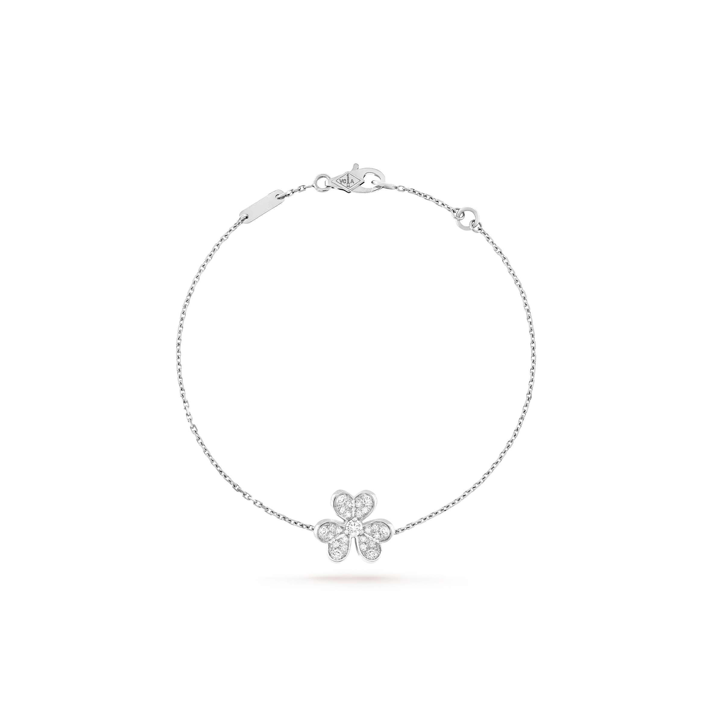 v*n cl*f arpels frivole bracelet, mini model - white gold, Di*m*nd  vcarp3w200